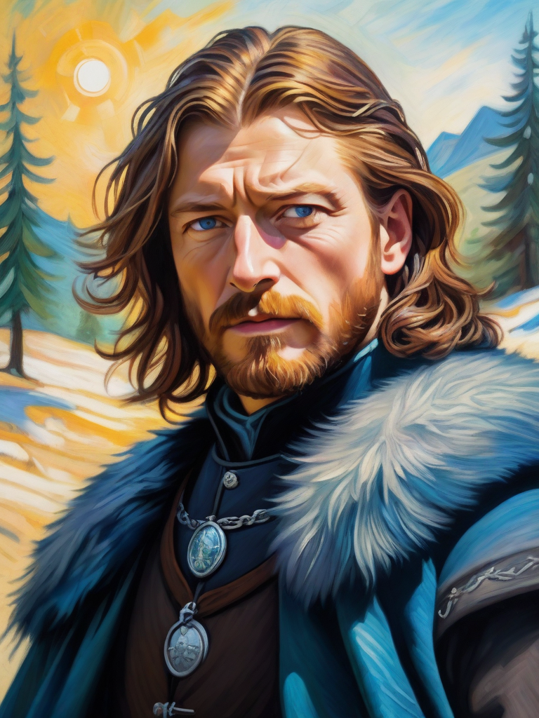 06369-2560624263-Vivid portrait of Eddard Stark, by Vincent Van Gogh, Summer has passed, Winter has come, vibrant colors, textured and layered pa.png